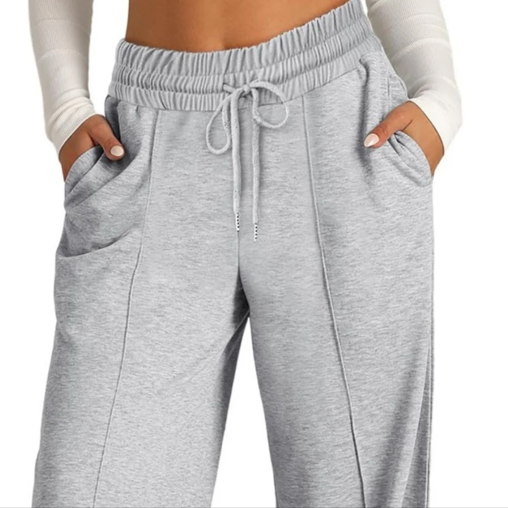 Women's Gray Wide-Leg Pants - Picture 3 of 6